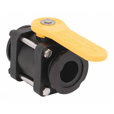 BANJO Manual Two-Way Ball Valve: 2 in, Polypropylene, Straight, Flange x Flange - Polypropylene Ball Valves