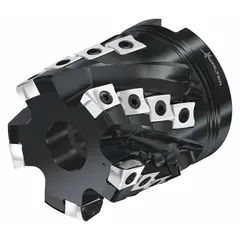 Indexable face mill with 80 mm diameter and B32 arbor mounting, designed for high-feed face milling operations. Suitable for material removal in steel, stainless steel, and cast iron. Used in general machining, die/mold, and heavy-equipment manufacturing.