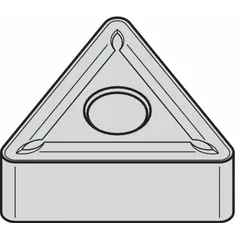Triangle (T) indexable turning insert for metal-cutting operations such as turning, facing, and profiling on lathes. Suitable for general machining of steel, stainless steel, and cast iron. Available in designations TNMG3327N and TNMG1604087N.