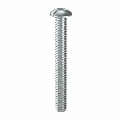 TAMPER PRUF SCREW Machine Screw: #6-32 Thread Size, 1 1/4 in Lg, Steel, Zinc-Plated, Button - Button Head Machine Screws