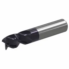 Solid carbide square end mill with TiAlN coating and 4 flutes. Mill diameter 5/16", length of cut 3/4", overall length 2-1/2". Designed for fast cutting in steel and cast iron. Suitable for general milling, slotting, and profiling operations.