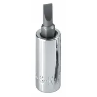 SK PROFESSIONAL TOOLS Socket Bit: 3/8 in Drive Size, Slotted Tip, #5 Tip Size, 2 45/64 in Overall Lg (MPN 45472)