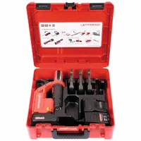 ROTHENBERGER Press Tool: 18V Li-Ion, Compact, Inline, For 1/2 in to 1 1/4 in Pipe, Copper/PEX (MPN 1000002228)