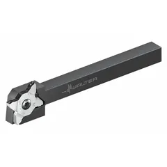 This indexable parting and grooving toolholder is designed for cut-off and grooving operations on lathes and turning centers. It accepts indexable inserts for efficient material removal in metalworking applications.