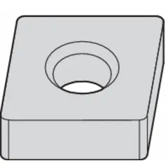 Diamond indexable turning insert for precision machining of non-ferrous materials, composites, and abrasive plastics. Geometry classification CNMA432 and CNMA120408. Suitable for turning operations requiring fine surface finishes and tight tolerances.