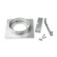 Firestop Support Plate: 3 in Duct, 26 ga Base Thick, Steel, 1 3/8 in Base Ht, 7 1/2 in Base Wd (MPN 3FSP)