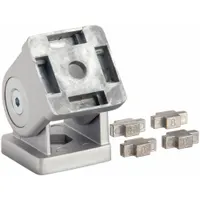 Pivot Joint: 40 mm x 40 mm, 40 Series, For 8 mm Slot Wd, Silver, Zinc, 8.5 mm Mounting Hole (MPN 093G40AN)