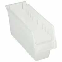 AKRO-MILS Shelf Bin: 11 5/8 in Overall Lg, 4 1/8 in x 6 in, Clear, Nesting Capable, Not Hangable (MPN 30040SCLAR)
