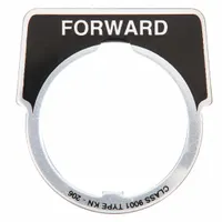 Legend Plate: 30 mm Panel Mounting Size, Half-Round, 1 3/4 in Overall Ht x 1 5/8 in Overall Wd (MPN 9001KN206)
