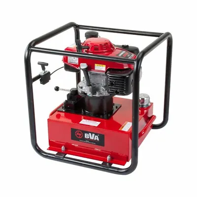 BVA HYDRAULICS Gas Powered Hydraulic Power Unit: 3 gpm, 10,000 psi Max. Pressure - Frame Mount Gas Powered Hydraulic Power Units