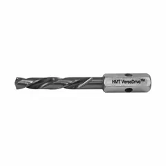 Left-hand drill bit designed for extracting broken bolts and studs. Features TiAlN-coated cobalt construction with a 135° split point for precise cutting. Impact rated with a VersaDrive Hex shank for use in impact drivers and drill chucks. Diameter: 10 mm (0.3937 in).