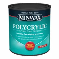 MINWAX Finish: Varnish, Interior, Water, 32 fl oz Container Size, Wood, Gloss, Clear, Clear (MPN 65555444)