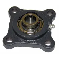 TIMKEN 4 Bolt Flange Bearing: Radial Ball, 1/2 in Bore, Cast Iron, Set Screws, 3 in Lg, 1 in Wd (MPN SCJ 1/2)