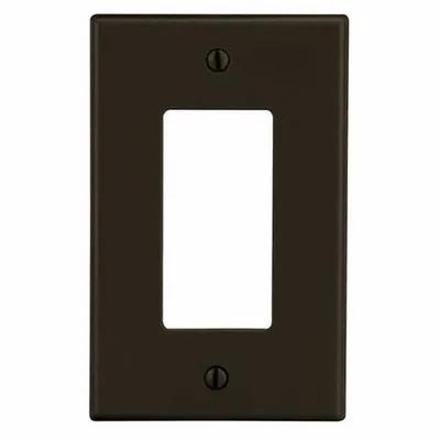 HUBBELL Wall Plate: Decorator-Rocker, 1 Gang, Brown - General Purpose Wall Plates
