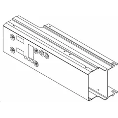 Aluminum control box assembly designed as a replacement part for LCN 4640 series door operators. Used in maintenance and repair of automatic door systems in commercial and industrial facilities.