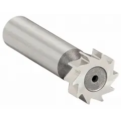 High-speed steel keyseat milling cutter with straight tooth design, 3/4" diameter, and 5/32" thickness. Conforms to ANSI #506. Used for milling keyways and slots in shafts and hubs for power transmission assemblies.