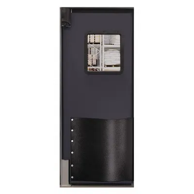 CHASE Swinging Door: Polyethylene, 1 Doors, Gray, 2 1/2 ft Door Wd, 7 ft Door Ht - Insulated Swinging Doors