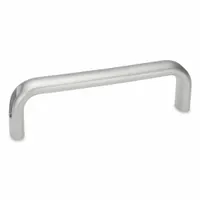 JW WINCO Pull Handle: Unthreaded Holes, Stainless Steel, Silver, 0.51 in, 4.53 in Grip Lg (MPN 565.5-20-5.4-128-B-GS)