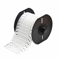 Sleeve Label: 1/8 in x 2 in, Polyolefin, White (Matte), For 16 AWG to 22 AWG Wire Gauge (MPN B33D-125-2-342)