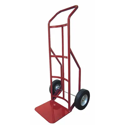 Dayton General Purpose Hand Truck: 800 lb, Flow-Back Handle, Red, Steel, Pneumatic - General Purpose Hand Trucks