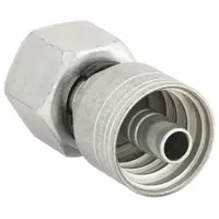 AEROQUIP Hydraulic Crimp Fitting: Steel x Steel, Straight, -10 For Hose Dash Size, Metric x Crimp (MPN 1A16DS10)