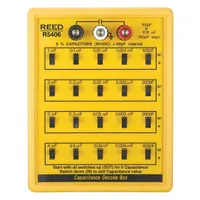 REED INSTRUMENTS Capacitance Decade Box: 100 pF to 11.111 uF, 5 Decades, 5% Accuracy (MPN R5406)