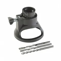 This 3-piece rotary tool bit and attachment set is designed for cutting drywall. It includes a storage case and instructions. Suitable for drywall installation, repair, and remodeling tasks.