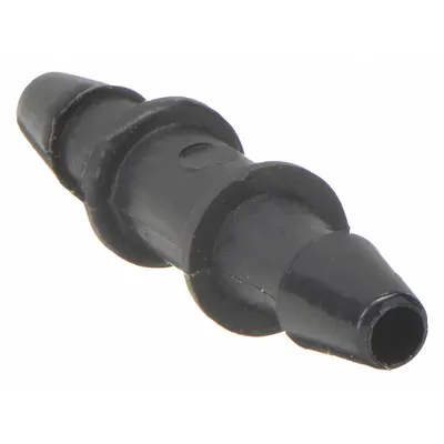 ELDON JAMES Barbed Fitting Coupling: 1/16 in ID x 1/16 in ID Fitting Size, Barbed, Nylon - Standard Nylon Barbed Tube Fittings