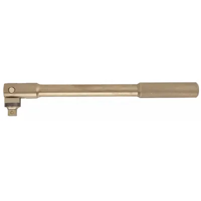 AMPCO Universal Joint: 3/8 in Drive, 8 1/2 in Lg, Smooth Grip, Aluminum Bronze - Non-Sparking Flex-Head Breaker Bars