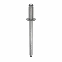 Blind Rivet,1 9/13" L,0.153" dia,PK500: Inch, 1 11/16 in Overall Lg, 13/32 in Body Lg, Dome, 500 PK (MPN SD54BS201)