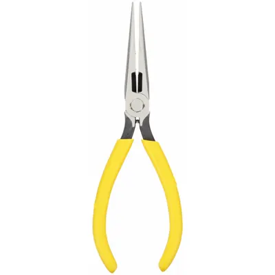 KLEIN TOOLS Long Nose Plier: 1 1/4 in Max Jaw Opening, 7 1/4 in Overall Lg, 2 1/2 in Jaw Lg - Needle-Nose Pliers