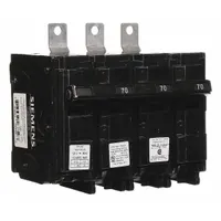 Miniature Circuit Breaker: 70 A Amps, 120/240V AC, 3 Poles, Shunt Trip (MPN B37000S01)