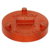 GRUVLOK Cap: Solid Cap, 1 1/2 in, Ductile Iron, 1,000 psi, 1 1/4 in Overall Lg (MPN 0390030120)