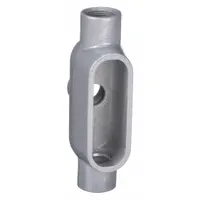 Conduit Outlet Body: Iron, 1 1/4 in Trade Size, TB Body, 20 cu in Body Capacity, Threaded Hub (MPN TB47)