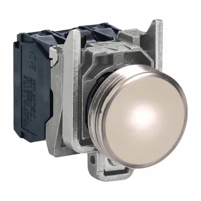 SCHNEIDER Pilot Light: 22 mm Panel Mounting Size, White, LED - LED Pilot-Lights
