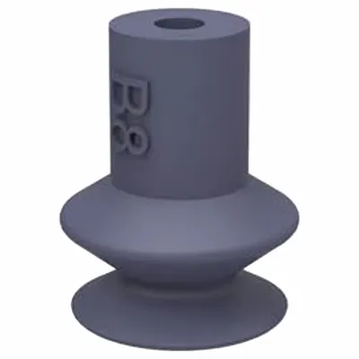 PIAB Vacuum Pad: Plain Pad without Adapter, 15.75 mm Pad Dia, HNBR, Blue, 10.92 mm Pad Ht - Bellows Type Packaging Industry Vacuum Pads