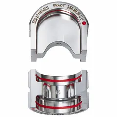 Replacement U Style die set for crimping 350 kcmil electrical wire and cable. Includes upper and lower dies accommodating two sizes. Designed for use with MILWAUKEE M18 FORCE LOGIC model 2779-22 crimping tool.