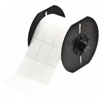 Wraparound Label: 1 7/16 in x 1 in, Vinyl, Black on White, For 0.18 in to 0.46 in Wire Dia (MPN B33-89-498)