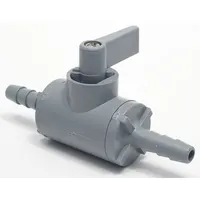 APPROVED VENDOR Manual Two-Way Ball Valve: 1/2 in, PVC, Straight, Barb x Barb, Full Port Ball Port (MPN 5743690)