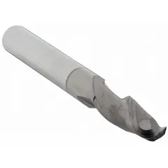 This general purpose carbide ball end mill features a TiCN coating for enhanced wear resistance on steel and cast iron. With 2 flutes, a 9/16" mill diameter, 1-1/4" length of cut, and 3-1/2" overall length, it is suited for contouring, slotting, and profiling in metalworking applications.