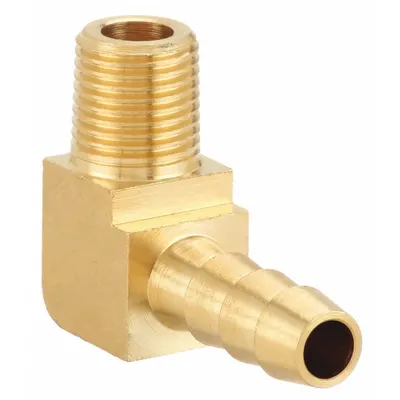 SPEEDAIRE Barbed Hose Fitting: For 3/8 in Hose I.D., Hose Barb x NPT - Brass Multipurpose (Air, Water, Chemical) Rigid Barbed Hose Fittings