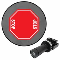 VISUAL WORKPLACE INC. LED Safety Sign: LED Safety Sign, Caution Pedestrian, Projector with Lens (MPN 66-3137-181050-PS143)