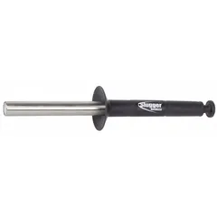 Magnetic stick for retrieving ferrous metal objects from confined or hard-to-reach areas. Used in maintenance, machining, and fabrication settings to recover dropped parts and reduce debris hazards.