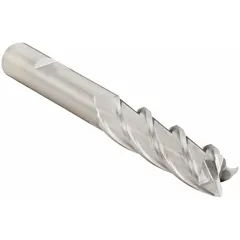 Cobalt square end mill with 31/64" diameter, 1-1/4" length of cut, and 3-1/4" overall length. Four-flute design for general-purpose milling operations such as slotting, profiling, and contouring in ferrous materials.