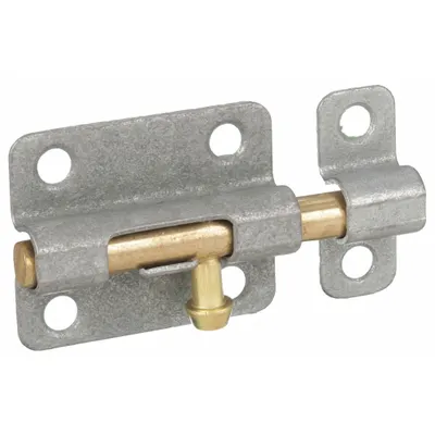 OEM Door Bolt: Barrel Bolt, 1/2 in Ht, 1 7/16 in Wd, 2 1/2 in Lg - Door Bolts