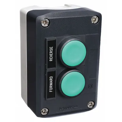 SCHNEIDER Control Station: (2) Push Buttons, 0 Pilot Lights, 2NO, For/Rev - Push-Button Control Stations
