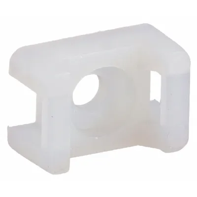 DOLPHIN COMPONENTS CORP Saddle Cable Tie Base: 0.34 in Slot Wd, 0.13 in Slot Ht, Natural - Screw Mount Cable Tie Bases