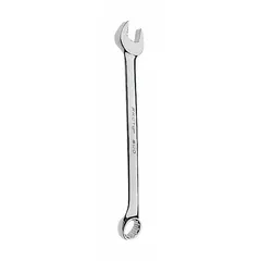 SAE 12-point combination wrench with a 5/16 in head size and 5 1/4 in overall length. Made from alloy steel with a chrome finish and offset design. Used for turning fasteners in industrial maintenance, assembly, and repair applications.