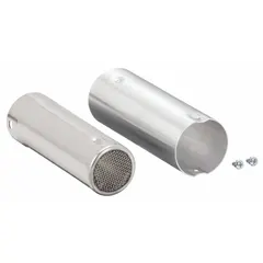 Nozzle guard for heat guns, providing a protective shield to deflect heat from nearby surfaces during shrink tubing, paint stripping, or thawing tasks. Measures 8 inches wide and 2 inches high.