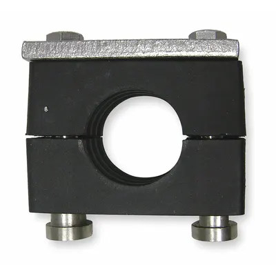 BEHRINGER PIPE SYSTEMS Vibration-Dampening Beta Clamp: Ribbed Bore, 304 Stainless Steel Clamp (MPN R7HT3038-PP) - Vibration-Dampening Textured Core Beta Clamps